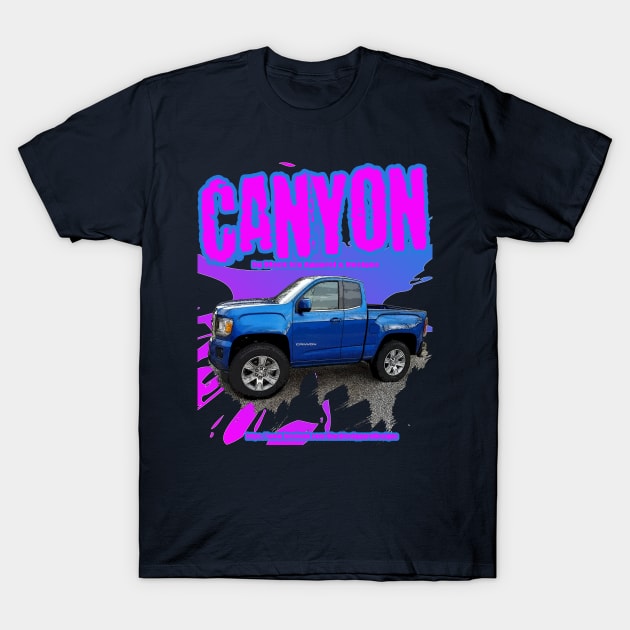 Purple Mini Canyon Splash Truck T-Shirt by Black Ice Design